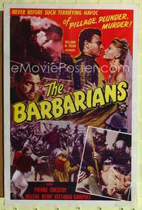 p534 PAGANS one-sheet movie poster R64 the rape of Rome by The Barbarians!