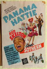 p536 PANAMA HATTIE style D one-sheet movie poster '42 sailor Red Skelton, Ann Sothern