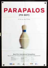p539 PARAPOLOS one-sheet movie poster '04 Pin Boy, cool bowling pin image!