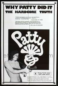 p540 PATTY one-sheet movie poster '76 X-rated mockumentary of the Patty Hearst kidnapping!