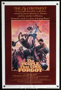 p542 PEOPLE THAT TIME FORGOT one-sheet movie poster '77 Edgar Rice Burroughs, lost continent sci-fi!