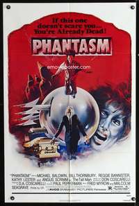 p545 PHANTASM one-sheet movie poster '79 if this one doesn't scare you, you're already dead!