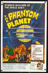 p548 PHANTOM PLANET one-sheet movie poster '62 science shocker of the space age!