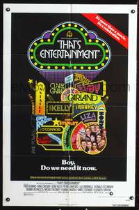p732 THAT'S ENTERTAINMENT one-sheet movie poster '74 classic MGM Hollywood scenes!