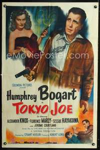 p744 TOKYO JOE one-sheet movie poster '50 Humphrey Bogart in Japan!