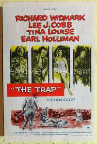 p750 TRAP one-sheet movie poster '59 Richard Widmark, Lee J. Cobb, Tina Louise, Earl Holliman