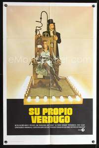 p751 TRAVELING EXECUTIONER Span/US one-sheet movie poster '70 cool different electric chair image!