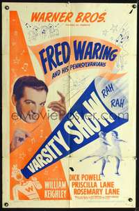 p763 VARSITY SHOW one-sheet movie poster R42 Fred Waring and His Pennsylvanians!