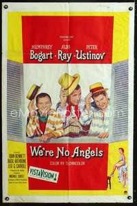 p773 WE'RE NO ANGELS one-sheet movie poster '55 Humphrey Bogart, Aldo Ray, Peter Ustinov