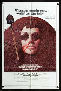p774 WHAT EVER HAPPENED TO AUNT ALICE int'l one-sheet movie poster '69 creepy horror image!