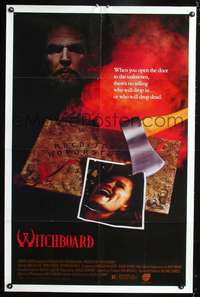 p788 WITCHBOARD one-sheet movie poster '86 cool axe and Ouija board horror image!