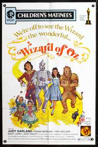p791 WIZARD OF OZ one-sheet movie poster R72 all-time fantasy classic!