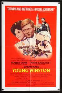 p798 YOUNG WINSTON style B one-sheet movie poster '72 Anne Bancroft, Robert Shaw as Churchill!