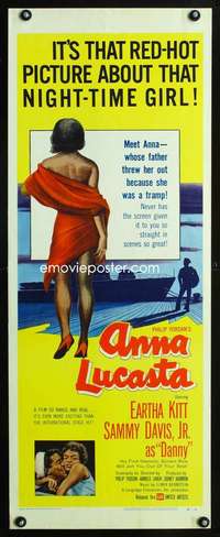 s019 ANNA LUCASTA insert movie poster '59 Eartha Kitt, Sammy Davis