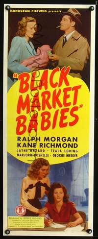 s014 BLACK MARKET BABIES insert movie poster '46 infants for cash!