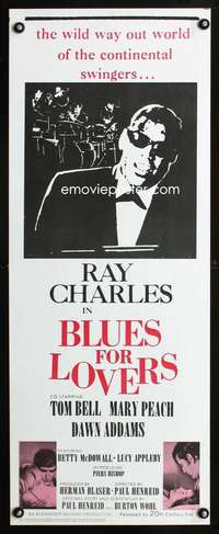 s031 BLUES FOR LOVERS insert movie poster '65 Ray Charles, Henreid