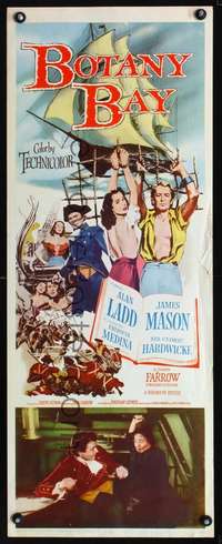 s036 BOTANY BAY insert movie poster '53 Alan Ladd, James Mason