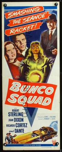 s047 BUNCO SQUAD insert movie poster '50 cult crooks exposed, noir!