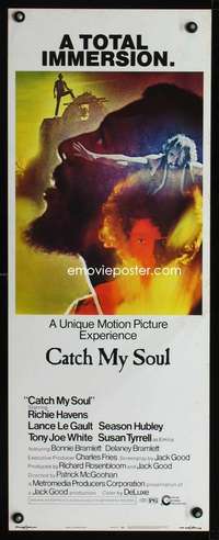 s054 CATCH MY SOUL insert movie poster '74 from Shakespeare's Othello!