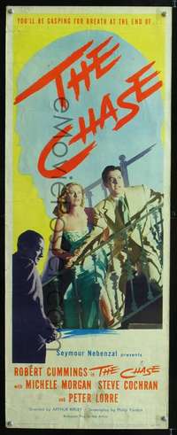 s058 CHASE insert movie poster '46 Robert Cummings, Lorre, noir!