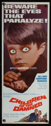 s062 CHILDREN OF THE DAMNED insert movie poster '64 creepy image!