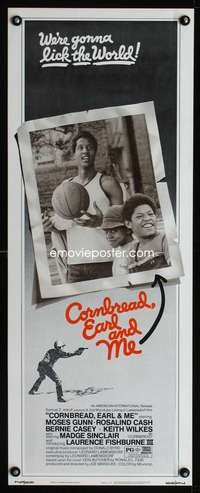 s076 CORNBREAD, EARL & ME insert movie poster '75 basketball!