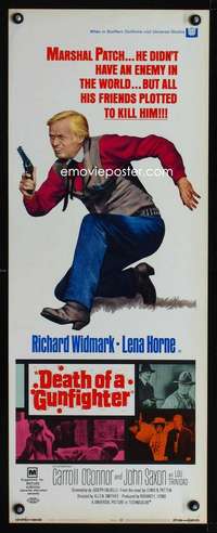 s102 DEATH OF A GUNFIGHTER insert movie poster '69 Richard Widmark