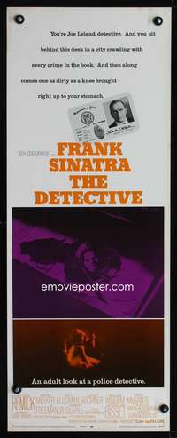 s106 DETECTIVE insert movie poster '68 Frank Sinatra as gritty cop!