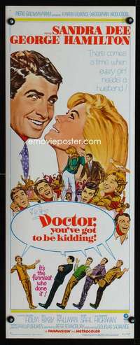 s111 DOCTOR YOU'VE GOT TO BE KIDDING insert movie poster '67 Hooks art