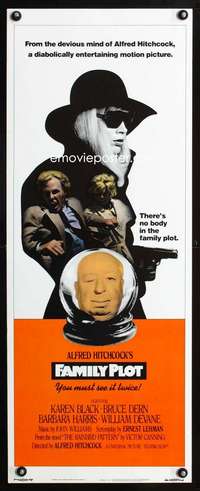 s120 FAMILY PLOT insert movie poster '76 Alfred Hitchcock, Karen Black