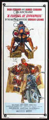 s124 FISTFUL OF DYNAMITE insert movie poster '72 Sergio Leone
