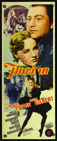 s130 FLORIAN insert movie poster '40 Robert Young, Helen Gilbert