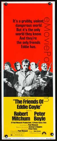 s133 FRIENDS OF EDDIE COYLE insert movie poster '73 Robert Mitchum