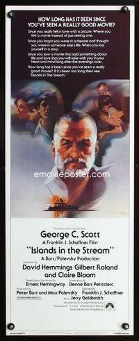 s175 ISLANDS IN THE STREAM insert movie poster '77 Hemingway, Peak art