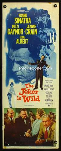 s177 JOKER IS WILD insert movie poster '57 Frank Sinatra, Mitzi Gaynor