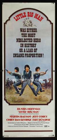 s193 LITTLE BIG MAN insert movie poster '71 Dustin Hoffman, Penn
