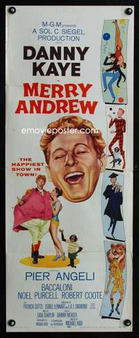 s208 MERRY ANDREW insert movie poster '58 Danny Kaye, Pier Angeli