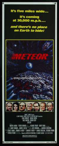 s211 METEOR insert movie poster '79 Sean Connery, Natalie Wood, AIP