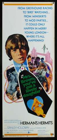 s232 MRS BROWN YOU'VE GOT A LOVELY DAUGHTER insert movie poster '68