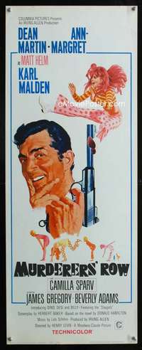 s235 MURDERERS' ROW insert movie poster '66 Dean Martin, Ann-Margret