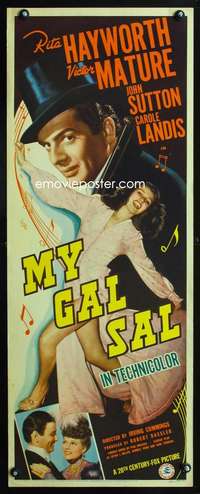 s240 MY GAL SAL insert movie poster '42 Rita Hayworth, Victor Mature