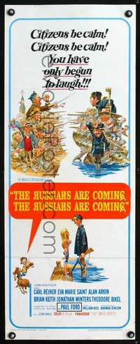 s313 RUSSIANS ARE COMING insert movie poster '66 Jack Davis art!