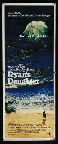 s314 RYAN'S DAUGHTER insert movie poster '70 David Lean, Lesset art!