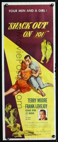 s321 SHACK OUT ON 101 insert movie poster '56 Terry Moore, Lee Marvin