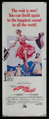 s332 SOUND OF MUSIC insert movie poster R73 classic Julie Andrews!