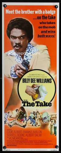 s352 TAKE insert movie poster '74 Billy Dee Williams, Eddie Albert