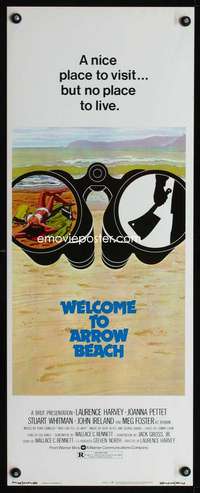 s453 WELCOME TO ARROW BEACH insert movie poster '74 cannibals!