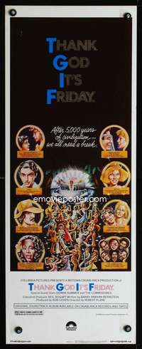 s367 THANK GOD IT'S FRIDAY insert movie poster '78 Donna Summer