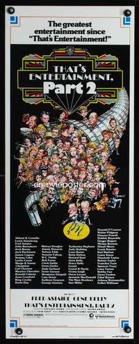s371 THAT'S ENTERTAINMENT 2 insert movie poster '75 Gene Kelly