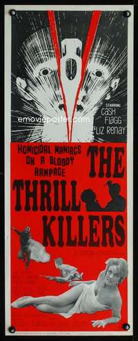 s384 THRILL KILLERS insert movie poster '65 rare Ray Dennis Steckler!